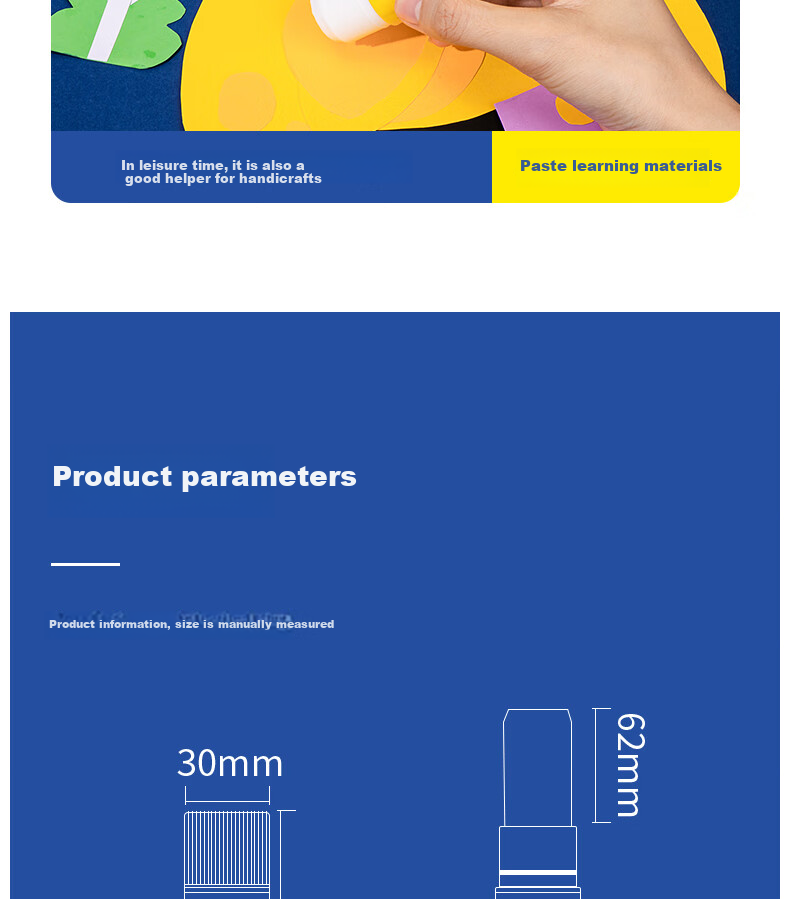 Deli 36g High Viscosity PVP Solid Glue Stick, Formaldehyde-Free Quick-Drying Durable Adhesive, Strong Bonding, Student Stationery, Single Stick for Order Filler, Office Supplies 17