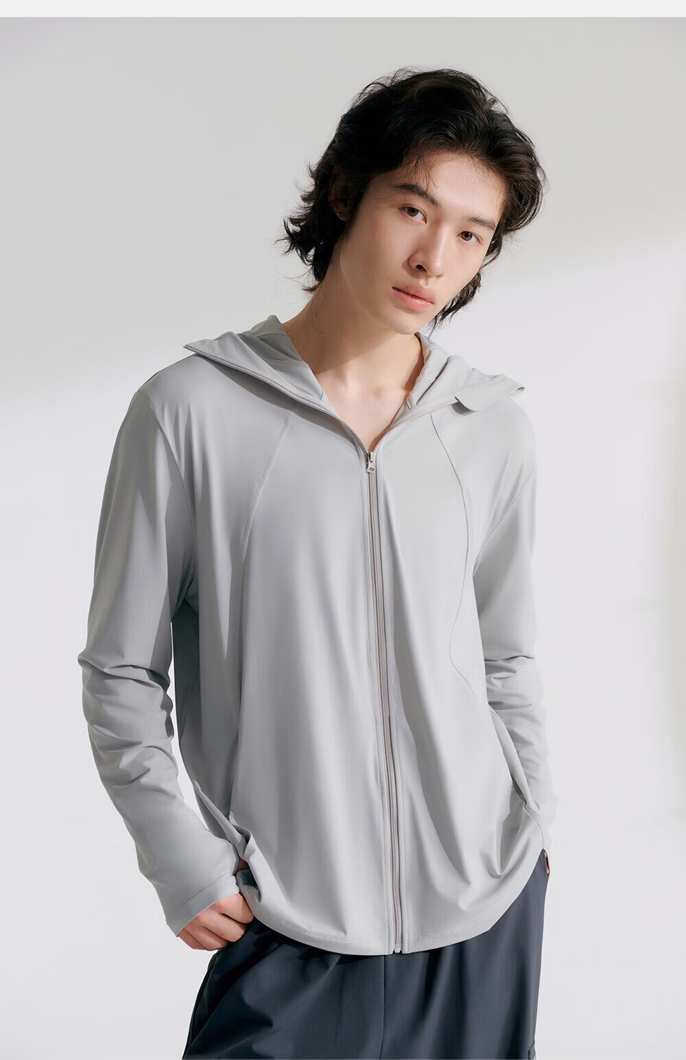 VVC Cheng Yi Same Style Sunscreen Jacket Unisex Summer Thin Breathable UV Protection Coat Cream Beige 2XL 17
