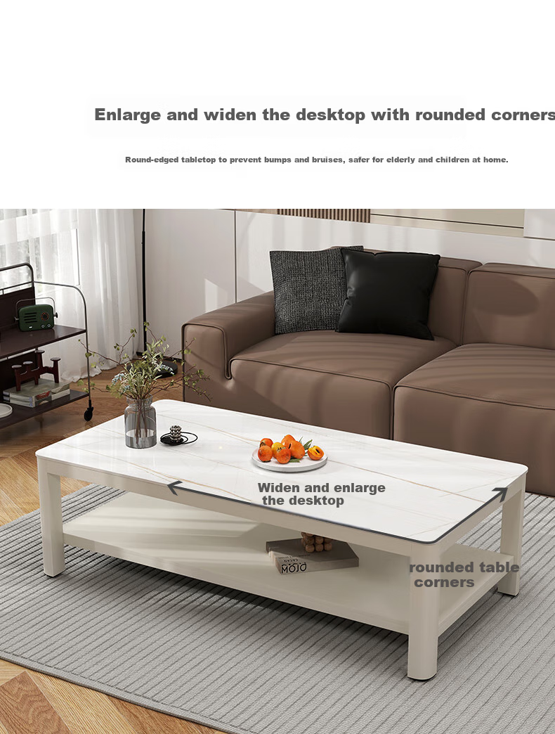 Fanshe Coffee Table, Living Room Tea Table, Office Coffee Table, Small Apartment Glass Sofa Table, Modern Minimalist Tea Table 11