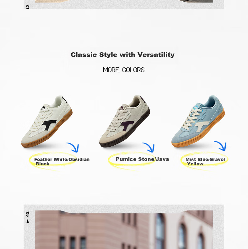 361° Men's Casual Low-Top Thin-Soled T-Toe Sneakers Spring Summer 672626608-4 4