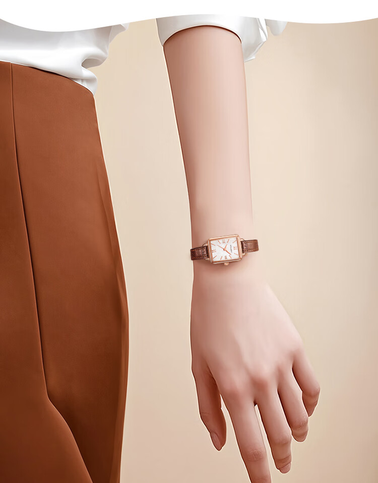 GOLGEN Women's Watch, Simple And Elegant Square Dial, Little Swan Quartz Watch, Birthday Gift for Girlfriend, 19035 5