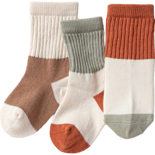 BALABALA Baby Mid-Calf Socks, Cotton Spring Season, Boys And Girls Newborn Infant Socks, Non-Binding Three-Pair Pack, 209925172205