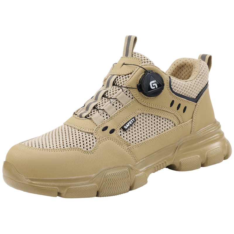 JUNBU Men's Safety Work Shoes Steel Toe Anti-Smash Anti-Puncture Lightweight Soft Sole Comfortable Functional Shoes F155T Size 39
