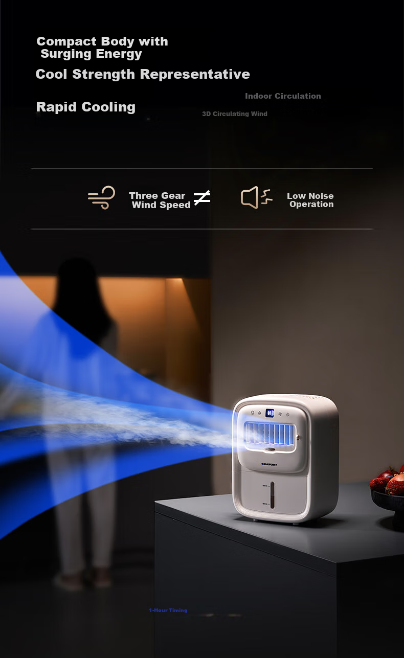 BLAUPUNKT Ice Mist Fan, Kitchen Electric Fan, Home Kitchen Cooling Device, Specialized Small Water-Cooled Air Conditioner Fan, Humidifying Fan, Cold Wind Machine, No Ice Crystal, Energy-Saving, Low Noise, Detachable And Washable, Wall-Mounted X6 14