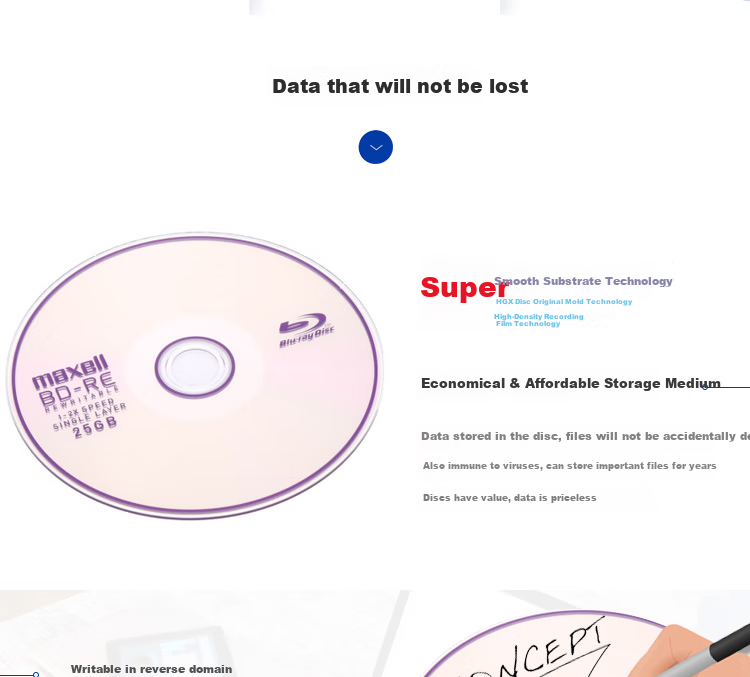 Maxell BD-R Blu-Ray Discs, Recordable Optical Discs, Blank Optical Discs, 4x Speed, 25GB, 10-Pack in Cartridge 4