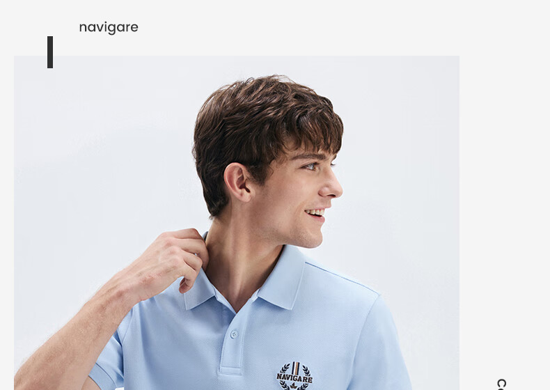 Navigare Italian Small Sailboat Men's Cool-Feeling Elastic Casual Simple Short-Sleeve POLO Shirt 1325525505, Navy Blue, XL 27