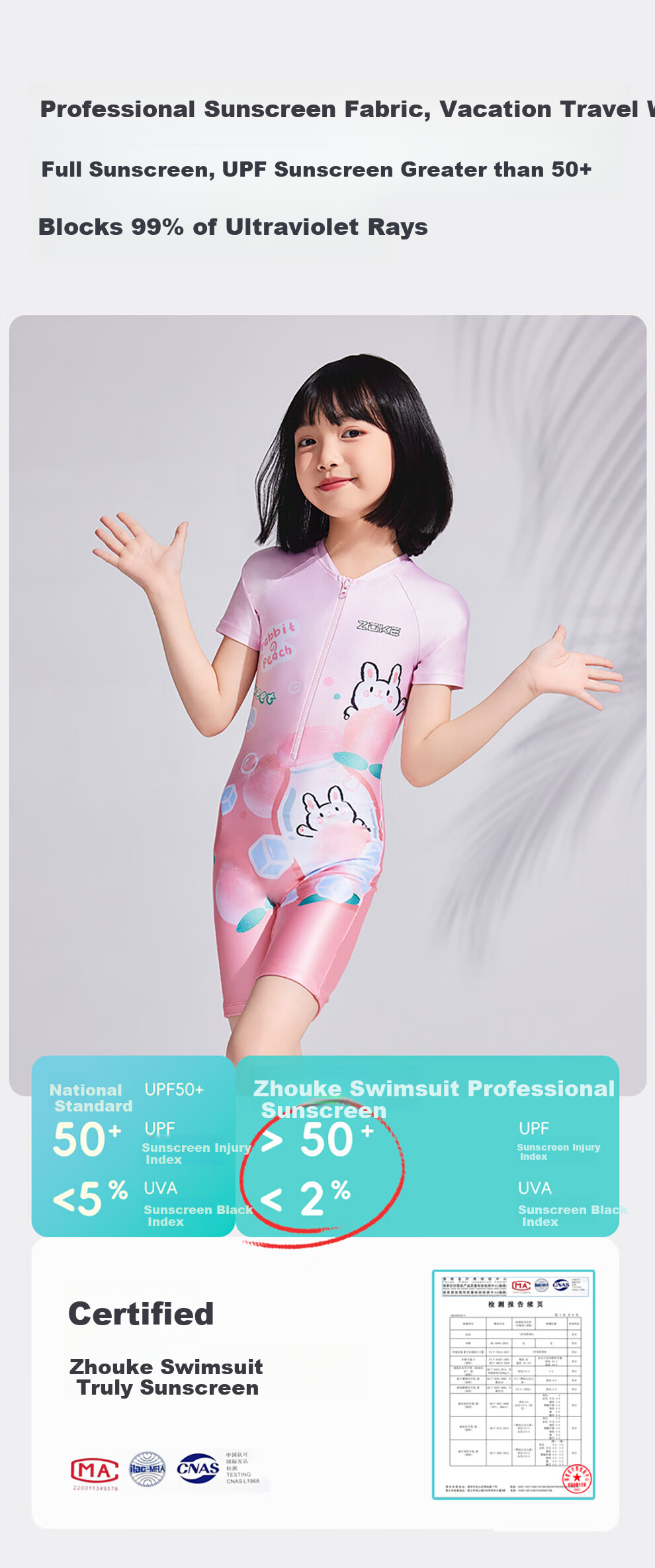 ZOKE Girls' One-Piece Swimsuit, Professional Training Swimwear for Swimming And Hot Springs, 125504410, Pink Orange, Size 16 2