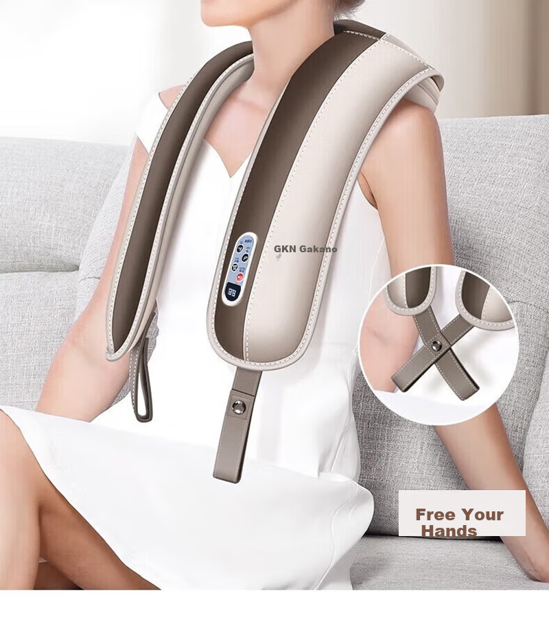 GKN Percussion Massage Shoulder Pad, Hot Compress Kneading, Multifunctional Neck And Waist Massager, GKN-PJAMQ 4