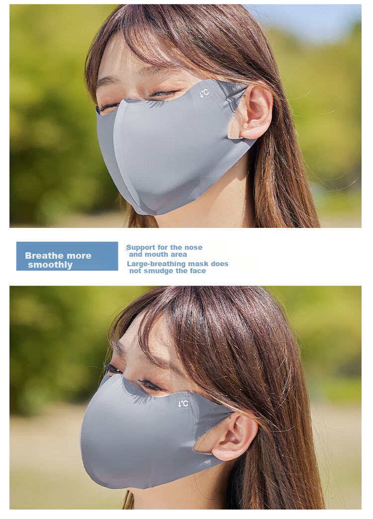 FitonTon Sun Protection Face Mask for Women, Summer UV Protection Mask, Seamless Breathable Cycling Outdoor Driving Sunshade UV Protection Face Shield 10
