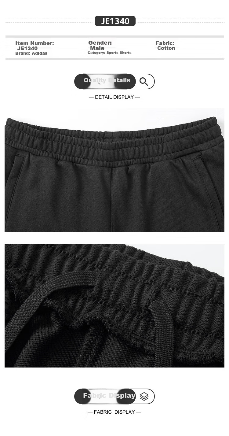 Adidas Versatile Breathable Comfortable Outdoor Quick-Dry Pocket Zipper Sports Training Fitness Shorts, Size S 3