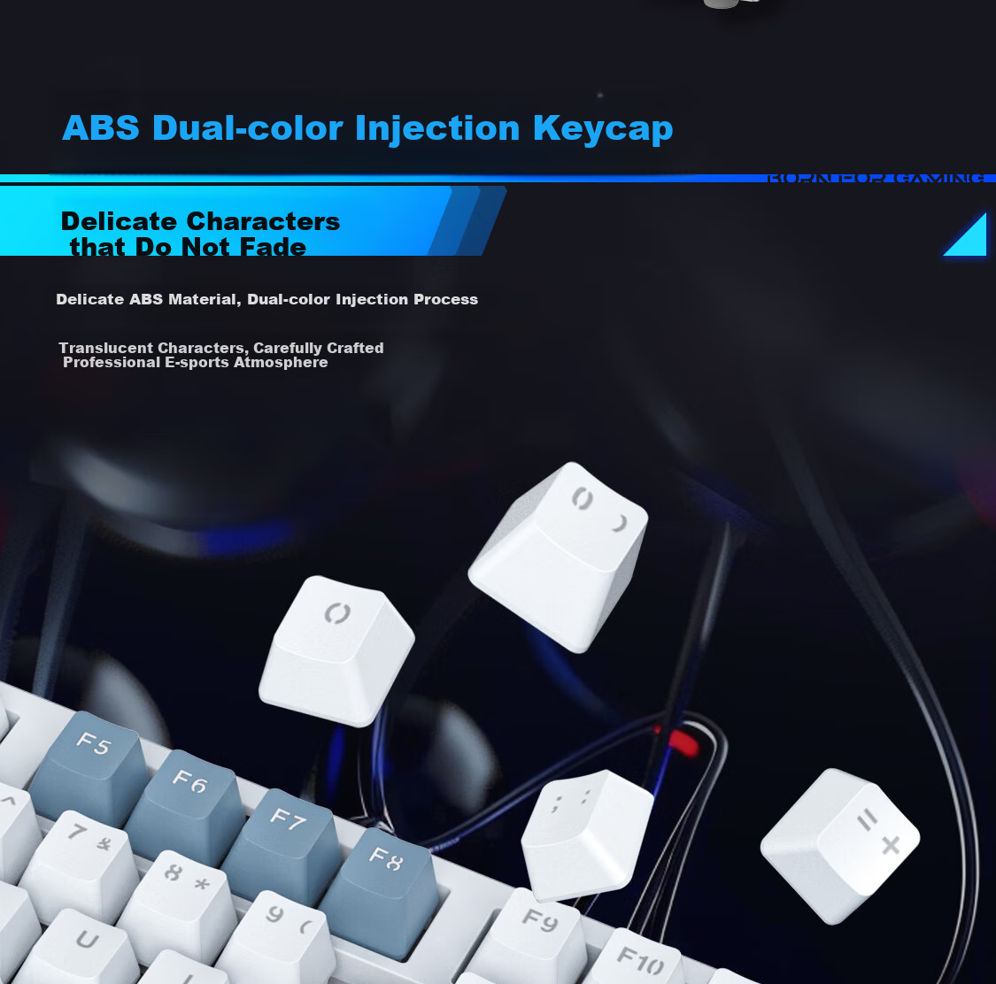 ThundeRobot K104S Wired Mechanical Keyboard with Backlight for Home, Computer Gaming, Laptop, Office Use, Full Anti-Ghosting, No Fear of Backlash, for Honor of Kings And CS2, Black, Red Switches, 104 Keys 5