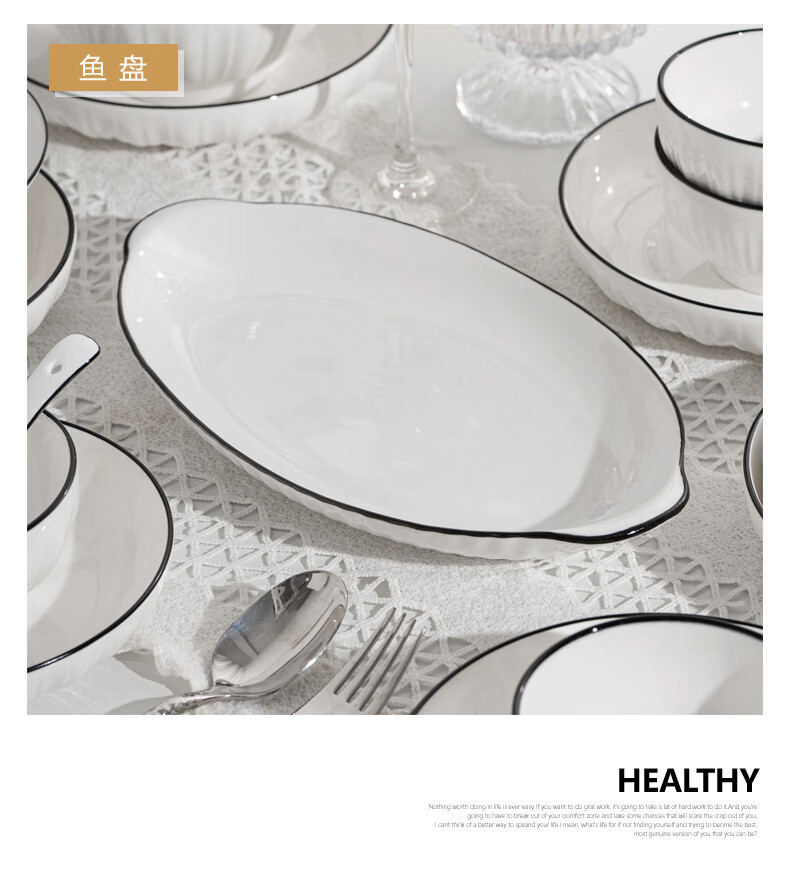 KANGQIN Underglaze Color Bowl and Plate Dinnerware Set, 20-Piece 4-Person Tableware Set, Upgraded Gift Box, Furuixiang Series 17