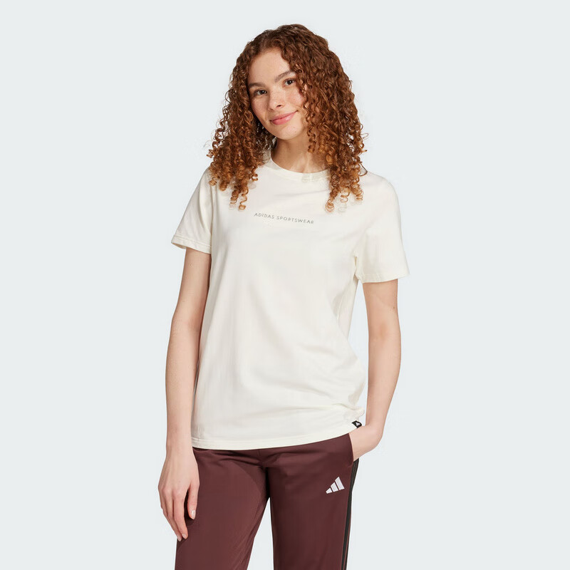 Adidas Women's Sportswear Series W C DDL CAMP T Short-Sleeve JX5322, Han Yu White, L 2