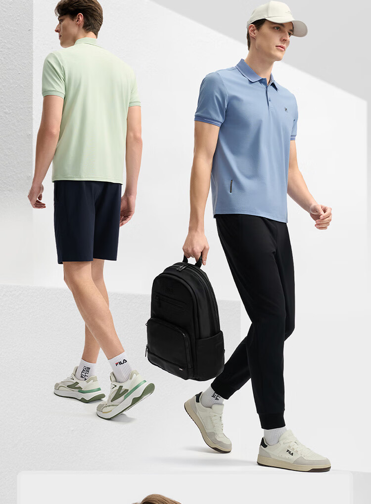 FILA Official Navigator Polo Shirt 2026 Summer Men's Cool Short Sleeve Sports T-Shirt Business Casual Top 14