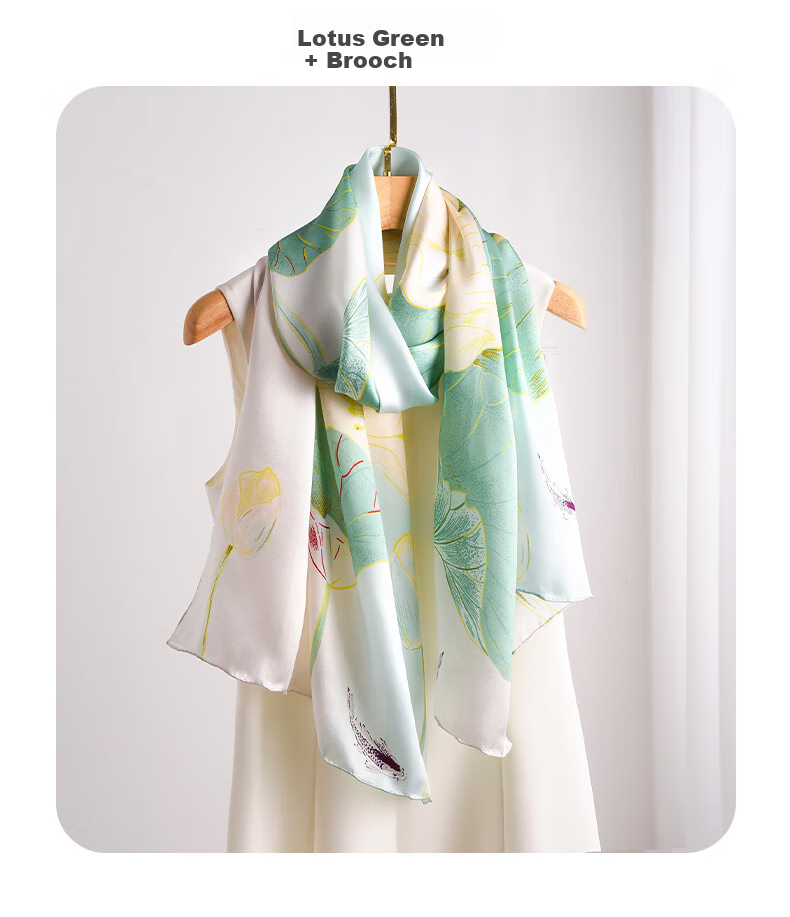 Hangsifu Silk Scarf, Shawl, Gift Box Set, Practical Birthday Present for Mom, Mid-Autumn Festival Gift 9