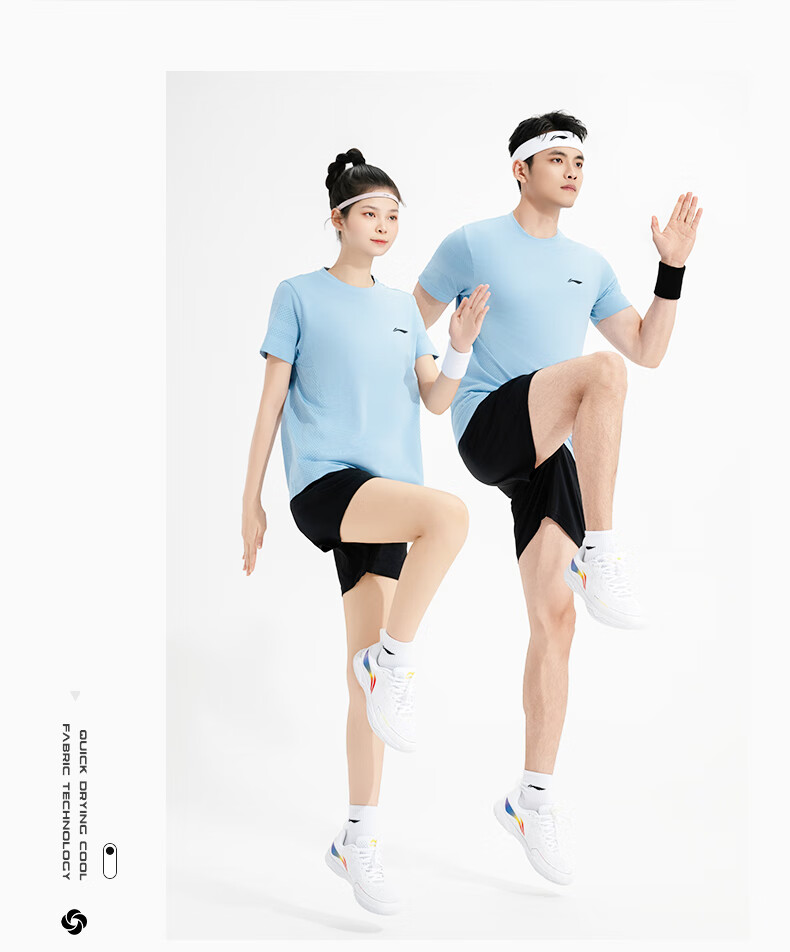 LI-NING Table Tennis Short Sleeve Shirt Badminton National Team Competition Sportswear Quick-Dry Set Men/Women Two-Piece Set 9