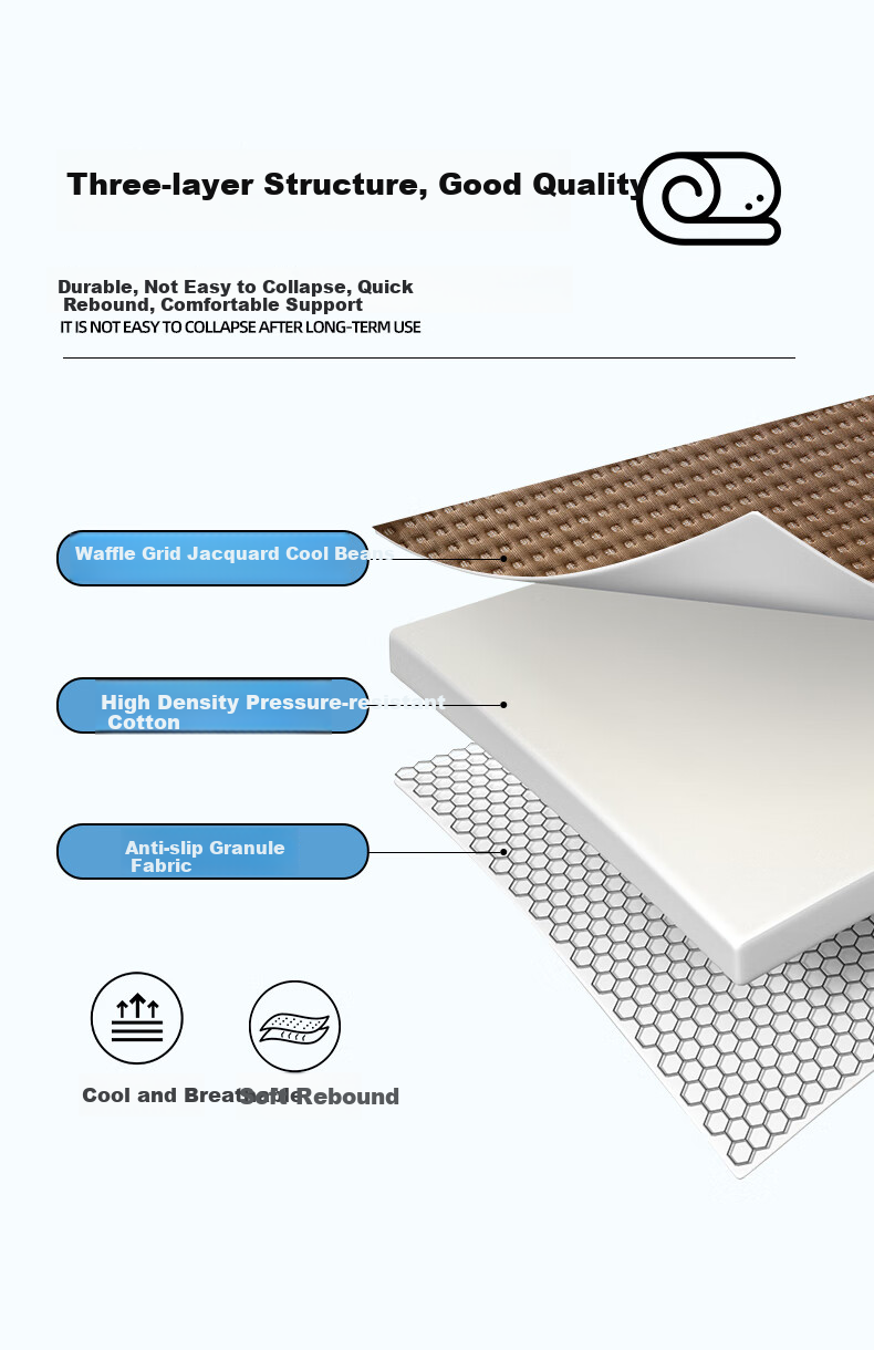 Wuyinliangpin Cooling Bean Mattress Cover, Sleeping Pad, Floor Mat, Tatami Cooling Mat Cover, 1.8x2 Meters 12
