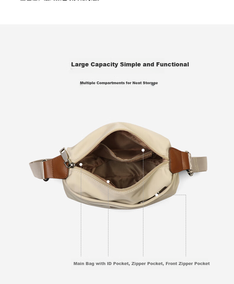 C.BANNER Handbag, Women's Large Capacity Crossbody Bag, Light Luxury Shoulder Bag, Simple And Fashionable Brand, Birthday Gift for Girlfriend on May 20 3