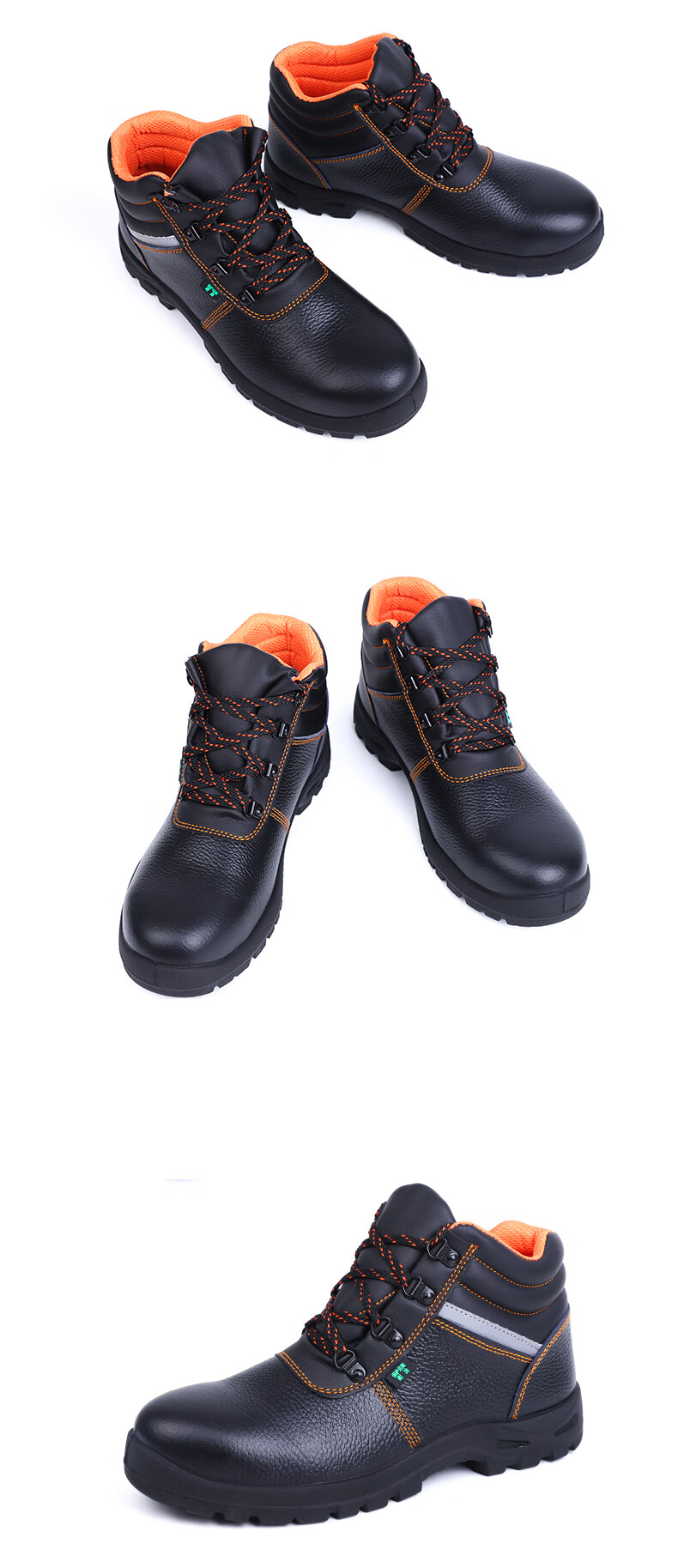 DUNWANG Work Safety Shoes High-Top Model 9348 Steel Toe Anti-Smash Cowhide Breathable Durable Non-Slip Unisex Protective Work Shoes Size 42 4