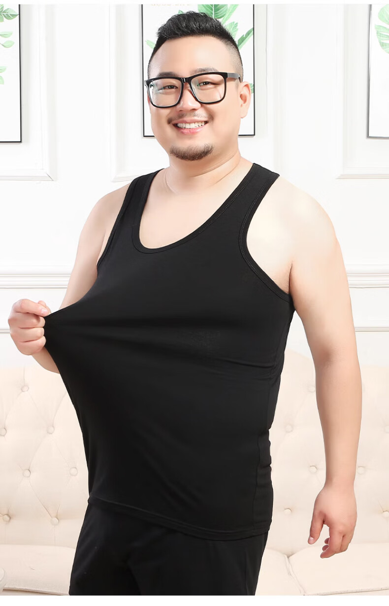 Langsha Plus Size Men's Cotton Vest 2026 New Loose Fit Extra Large Pure Cotton Sports Fitness Tank Top 21