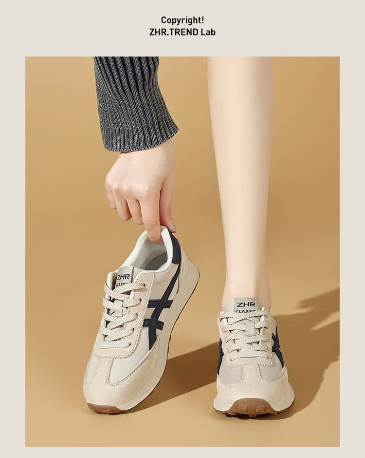 ZHR Women's Casual Shoes, Fashionable Comfortable Running Height-Increasing Women's Shoes, Thick-Soled Versatile Training Shoes, AK199 White Silver, Size 39 5