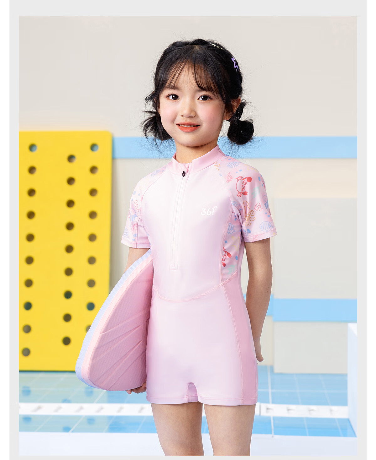 361° Children's Swimsuit One-Piece Square Leg for Girls, Professional Training Swimwear for Toddlers And Older Kids 15