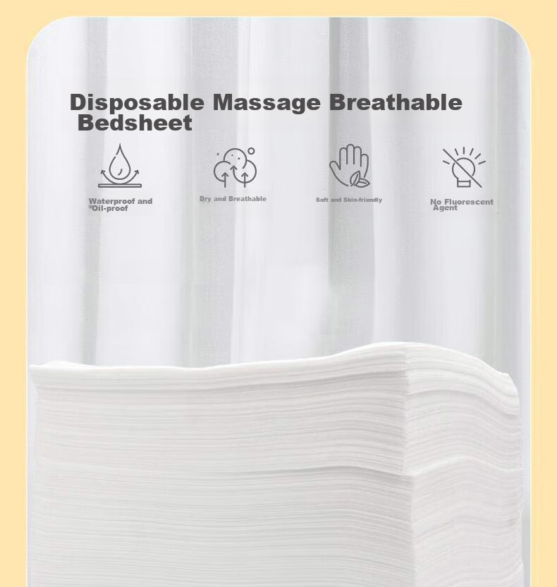 JAJALIN Disposable Bed Sheet for Beauty Salon, 80*180cm White Single Bed Mat for Massage And Foot Bath, Non-Woven Fabric with Holes, 100 Pieces 9