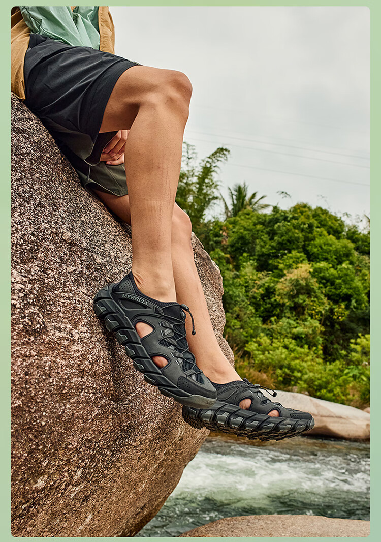 Merrell Outdoor Stream Trekking Sandals MAIPOSIEVE Lightweight Breathable Non-Slip Outdoor Camping Casual Sandals J031 Gray Blue 42 8