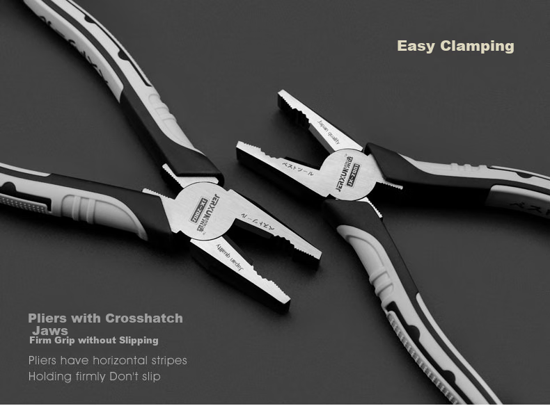 JERXUN Industrial Grade 8-Inch Wire Pliers, Multi-Purpose Tiger Pliers, Flat-Nose Pliers, Wire Cutters, High-Hardness Electrician's Pliers 6