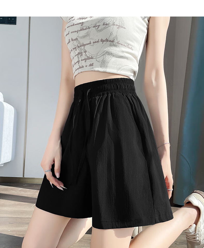 Warrior Women's Shorts 2026 New Summer Ice Silk Sun Protection Quick-Dry Slimming Mid-Length Loose Design Sports Pants 25