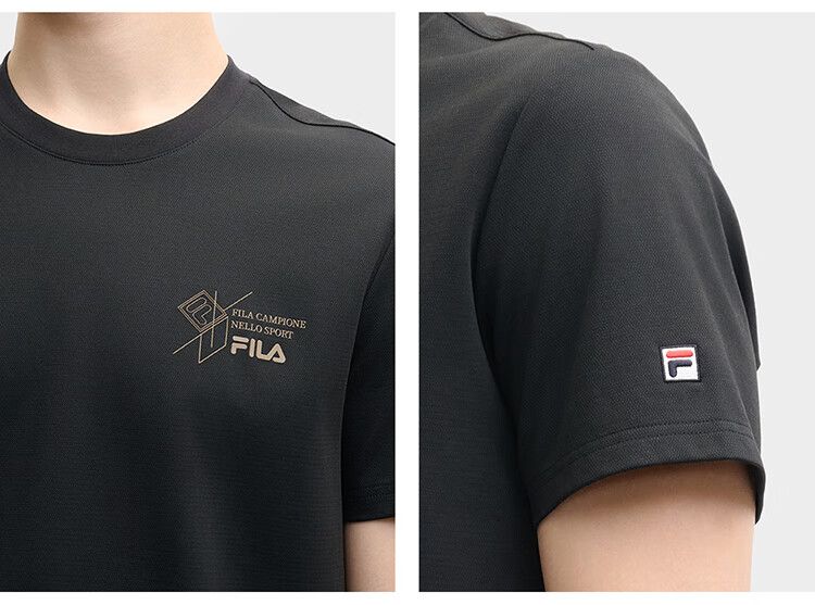 FILA Official Men's Short Sleeve T-Shirt 2026 Summer Casual Sports Basic Tee 5