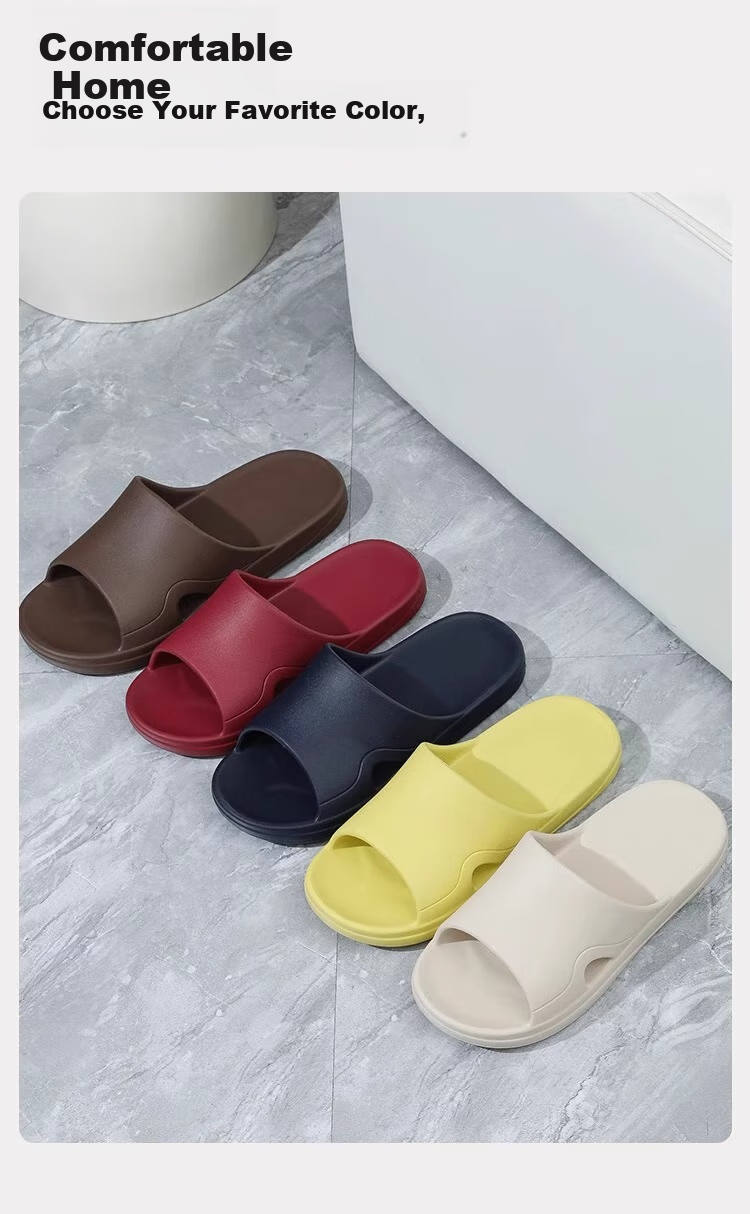 GUOLUOFEI Home Slippers, High-End Feel, Summer Indoor Non-Slip Bathroom Shower Sandals for Women, Coffee Color, Size 43-44 7