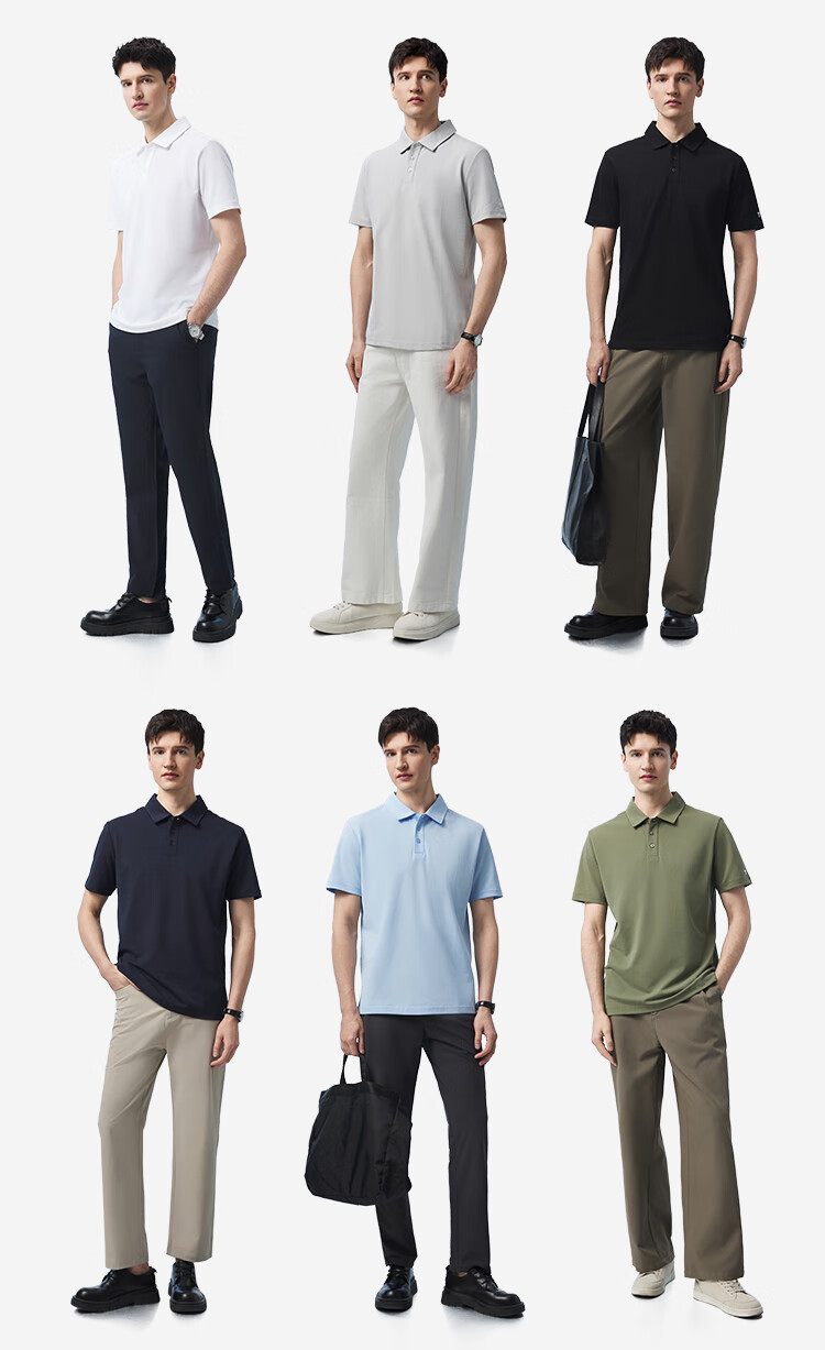 MuzhibaixiaoT Comfortable Short-Sleeve Polo Shirt for Men, Spring/summer Breathable Business Casual Collared White Xiaomao, Ink Black, 3XL 5