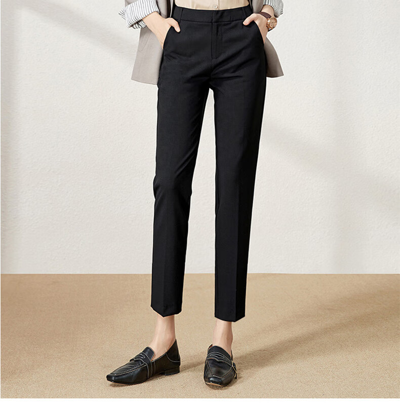 Langsha Women's Spring Summer Thin Suit Pants Pencil Pants Cigarette Pants Professional Workwear Commuter Casual Trousers 23