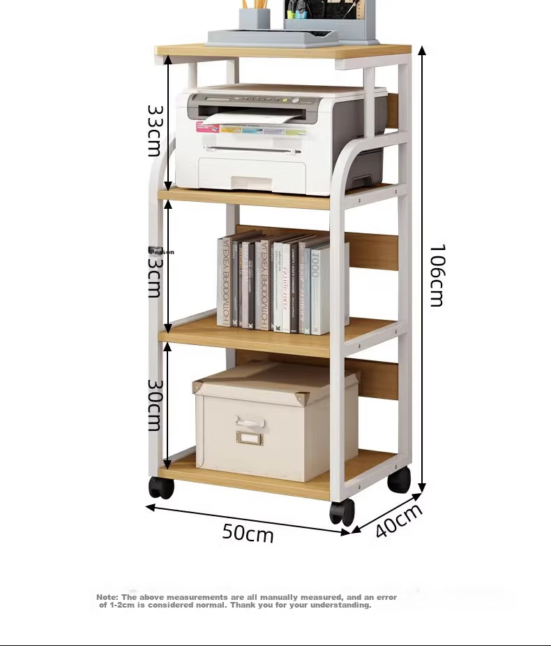 FENJIEXIAN Storage Rack, Printer Organizer Shelf, Floor-Standing Storage Rack, Movable Multi-Layer Storage Shelf, Simple Multi-Tier Organizer 12