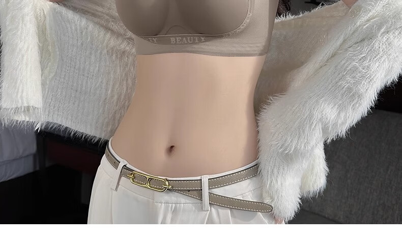 GUJIN Round Bra for Women, Enhancing Small Breasts, Push-Up, Side Support, Letter Shoulder Straps, Cartoon Design, Lift And Support, Seamless Bra 29