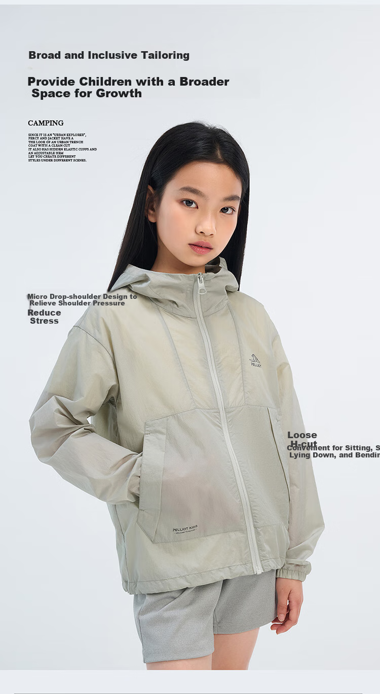 Pelliot [Xiao Sen Lin] Outdoor Children's Sun Protection Clothing, Summer Lightweight, Boys And Girls Sun Protection Jacket, 135212023, Purple, Size 160 11