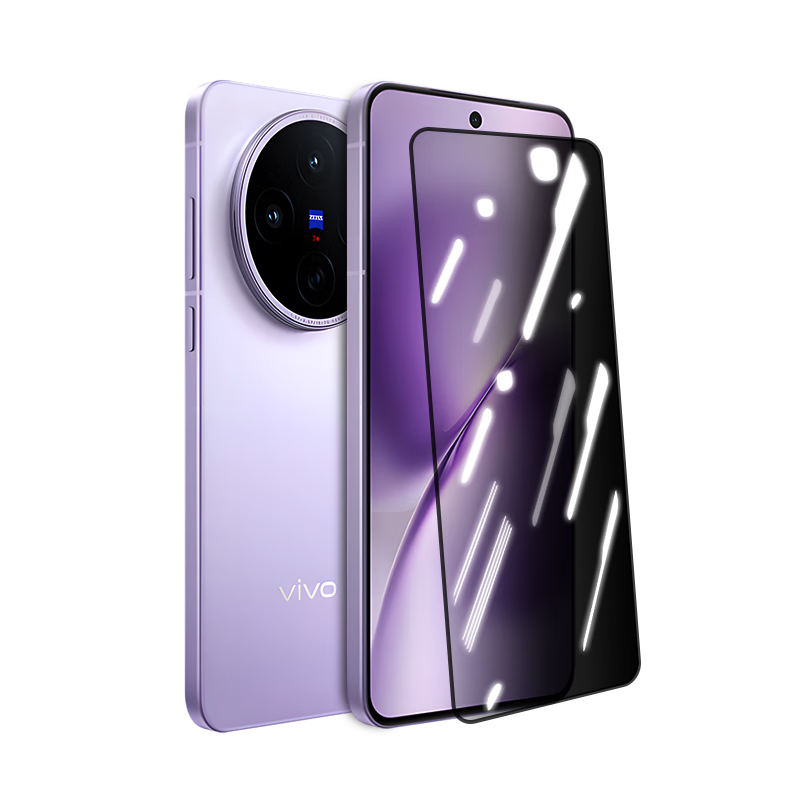 LANGLING [Ultrasonic Unlock] Tempered Glass Screen Protector for Vivo X200S, Privacy Protection, Full Coverage, Ultra-Thin Glass, Anti-Peeping, Anti-Fingerprint, Shatterproof Film for X200S Smartphone