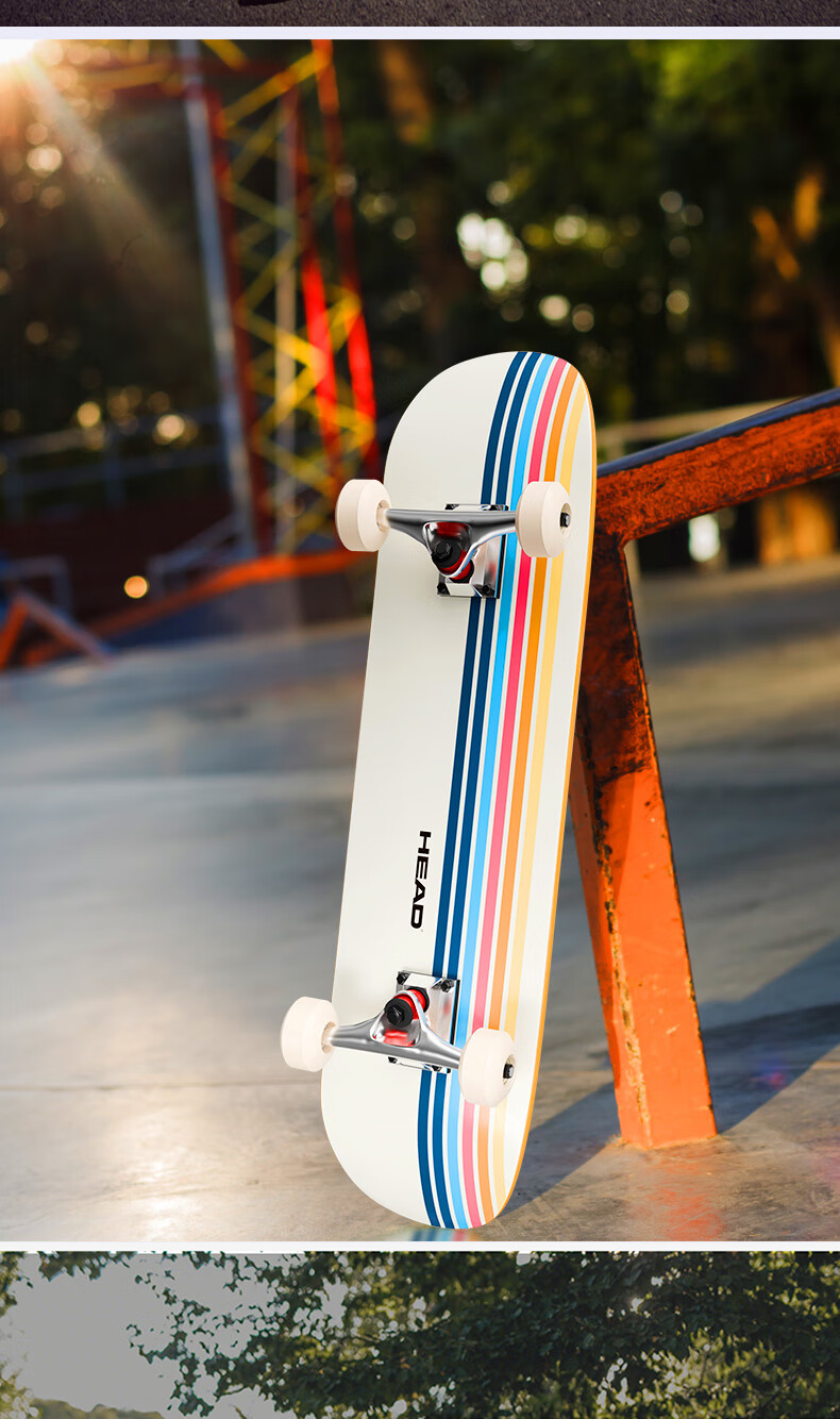 HEAD Skateboard for Children 6-12 Years Old, Beginners And Adults, Professional Double-Warped Board, Youth Universal Four-Wheel Action Skateboard, Graffiti 13