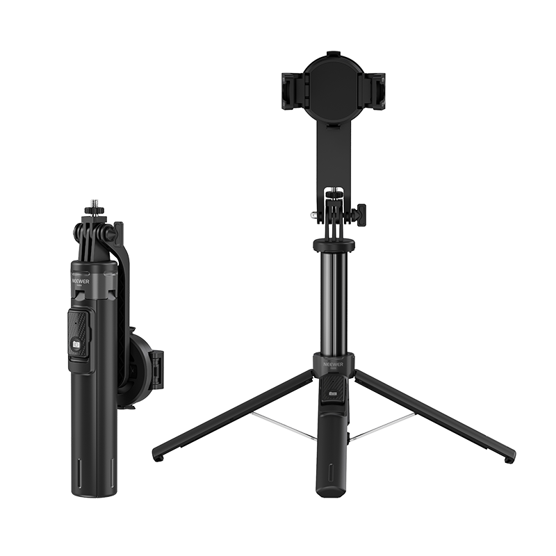 NEEWER Selfie Stick Magnetic Tripod Extendable Travel Phone Stand Floor-Standing Device 360-Degree Rotation Fully Automatic Multifunctional Shooting Live Streaming Anti-Shake Gimbal