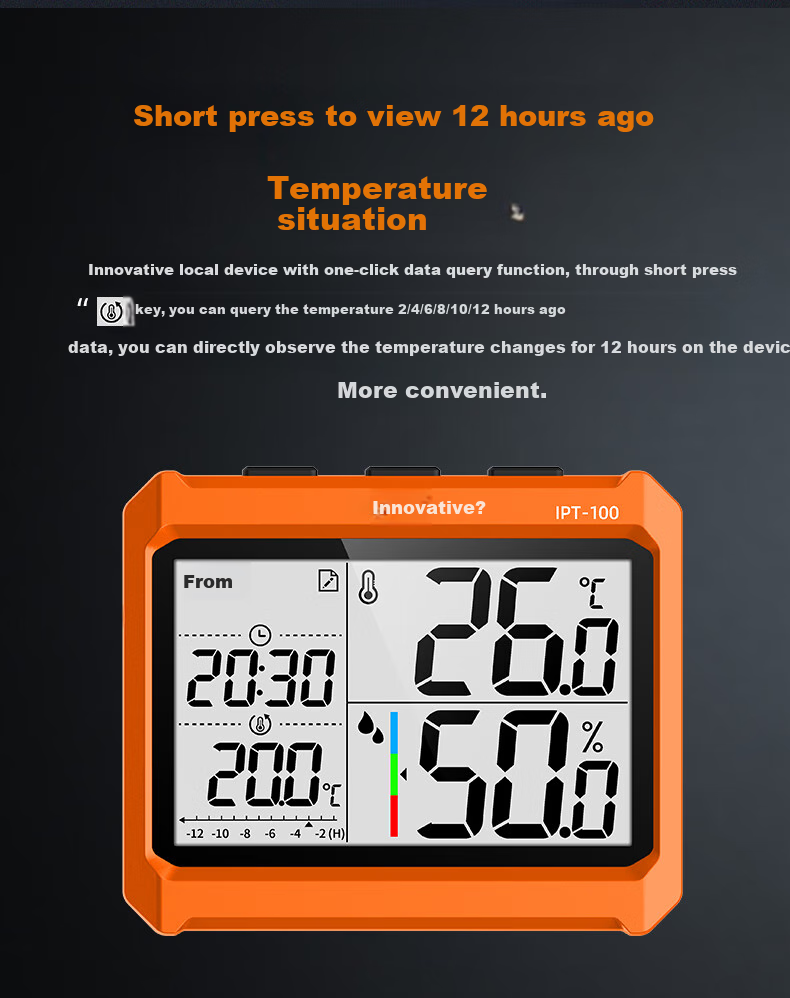 Elitech IPT-100 Laboratory High-Precision Electronic Digital Thermometer And Hygrometer for Pharmacy, Indoor Industrial Use with Data Export Functio 2