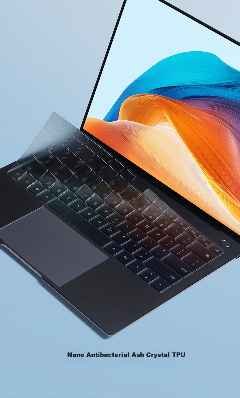 DiyiGongfang Keyboard Protector Dust Cover for Huawei Matebook 13/Honor MagicBook 16 Laptops, Ultra-Thin Gray Crystal Nano Antibacterial TPU Protective Film 7