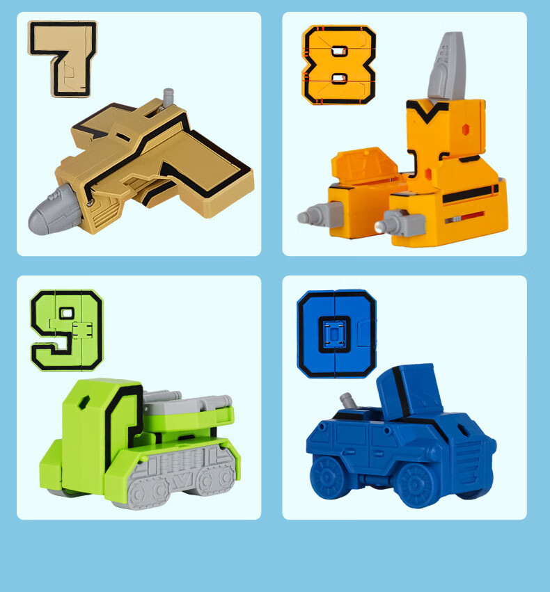 Aifuer Digital Transforming Robot Toy, Mecha Action Figure, Birthday Gift, Transformable Building Blocks, Gift Box Set 3