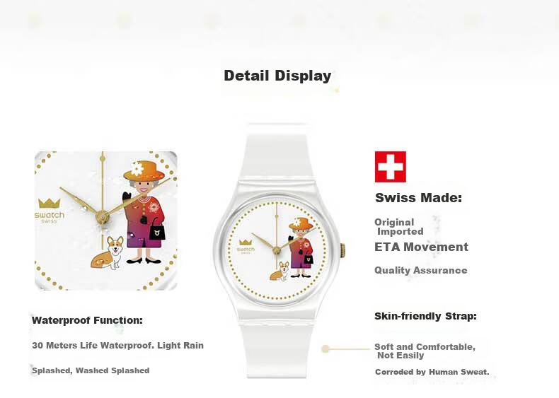 Swatch Swiss Watch, Exam Watch Color-Changing Women's Quartz Wristwatch, Graduation Gift, Queen's Celebratio 3