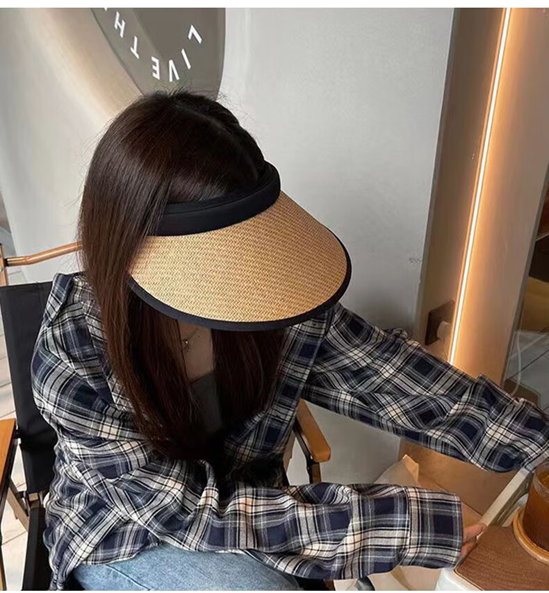GLO-STORY Women's Sun Hat, Wide Brim Double-Sided Fisherman Hat, Casual Sun Hat, Outdoor Face-Covering UV Protection Hat for Wome 15