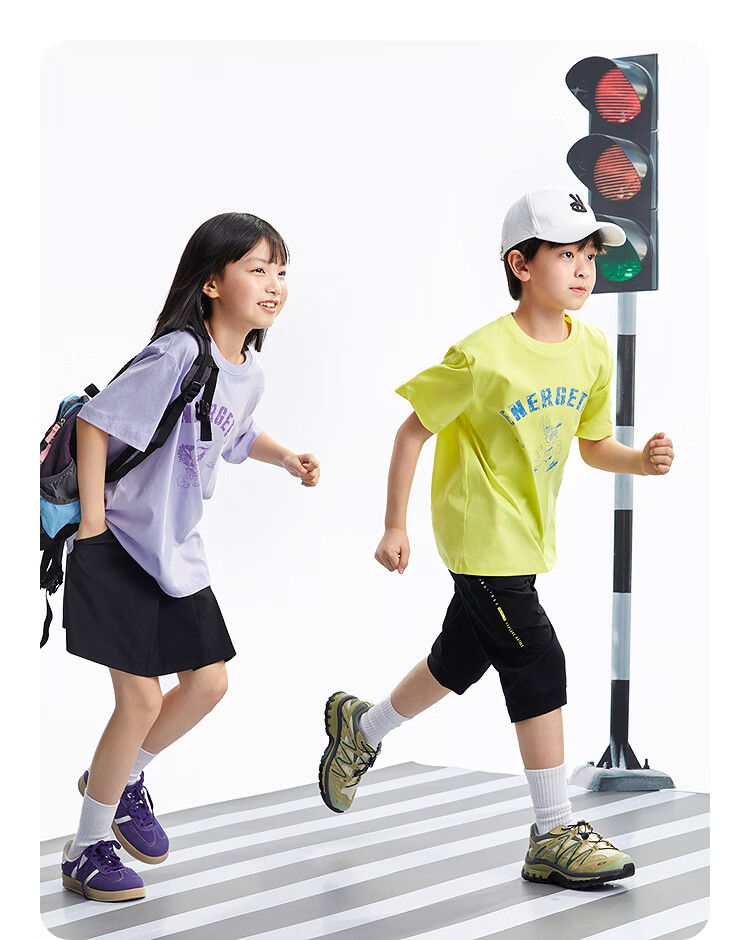 Annil Children's Clothing, Boys And Girls Round Neck Short Sleeve T-Shirt, 2025 Summer New Style, Pure Cotton, Sports Casual, Quick-Drying, Breathable 11