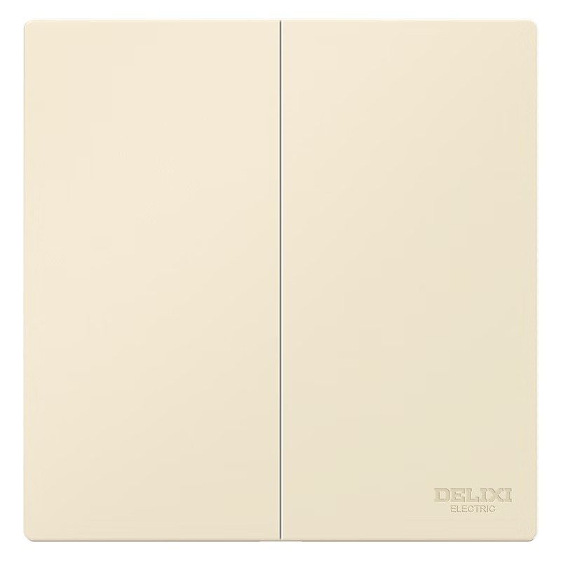 DELIXI Switch Socket Panel Matte Frosted Large 86-Type Ultra-Thin Power Switch CD295 Silver Osmanthus Yellow Two-Gang Double Control