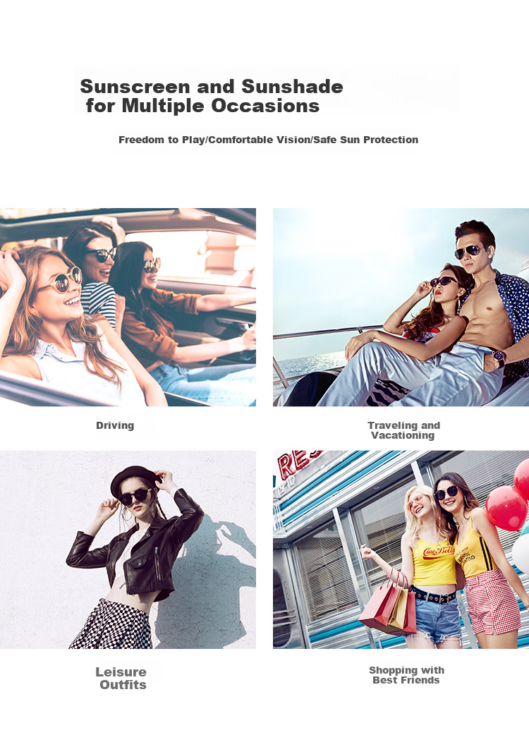 VEGOOS Sunglasses for Women, Korean Style Street Photography Metal Trendy UV Protection Polarized Driving Sunglasses SY8063 7