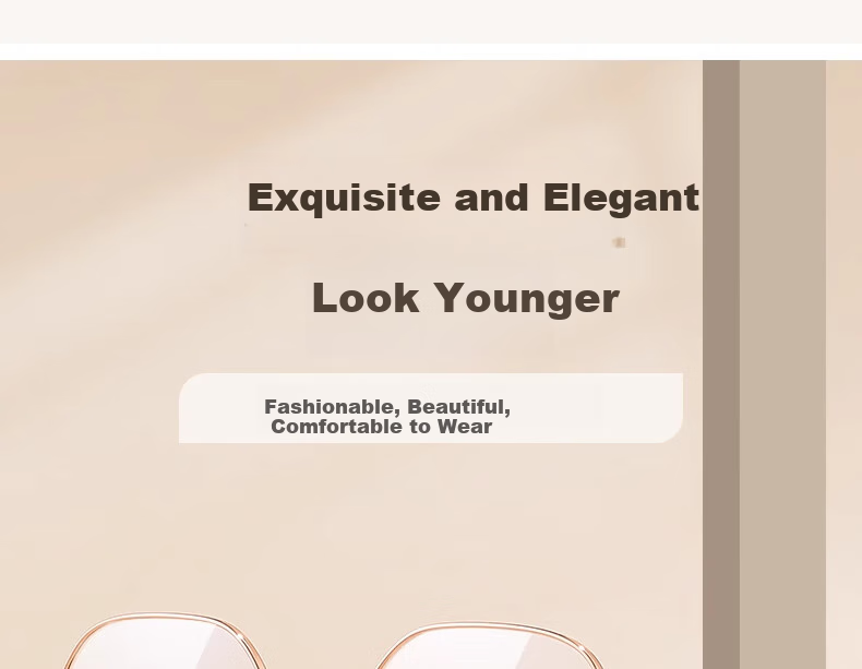 GOGOSOON Anti-Blue Light Reading Glasses for Women, High-End Elegant HD Presbyopic Glasses for Middle-Aged And Elderly, Ultra-Light Fashionable Imported Reading Glasses 4