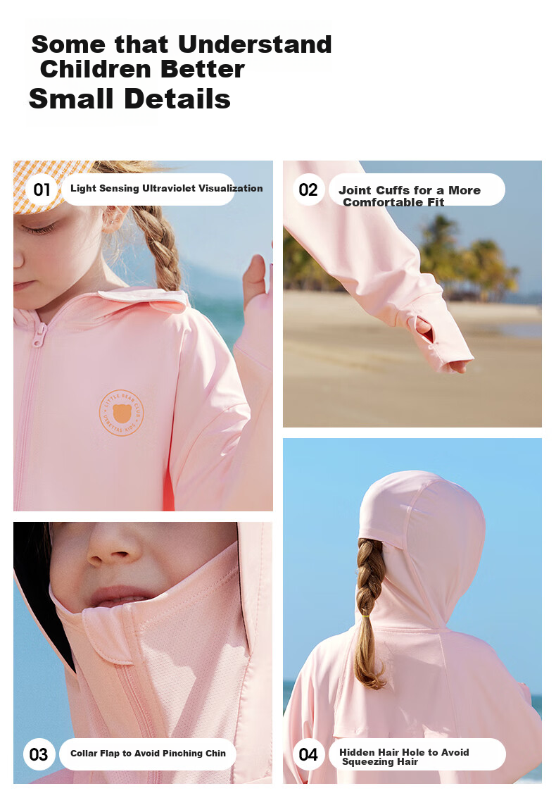 Beitaisi Children's Sun Protection Clothing, 2026 New Style Ice Silk Skin Coat, UV-Resistant Breathable Parent-Child Sun Protection Garment for Boys And Girls 14